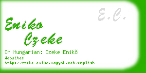 eniko czeke business card